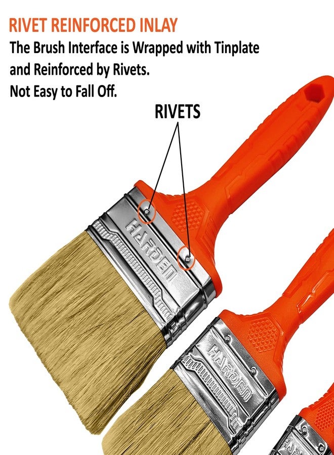 Harden 3Pcs Soft Bristles Wall Paint Brush Set (Set of 1, 2 and 3") 620110 - Image 4